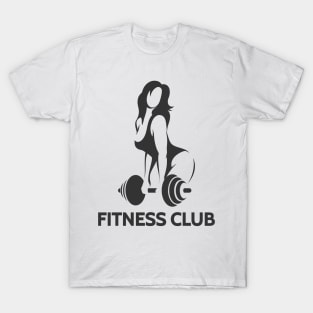 Bodybuilder woman with barbell T-Shirt